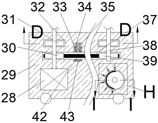 Height-controllable industrial transportation device for assisting in transporting goods from high to low