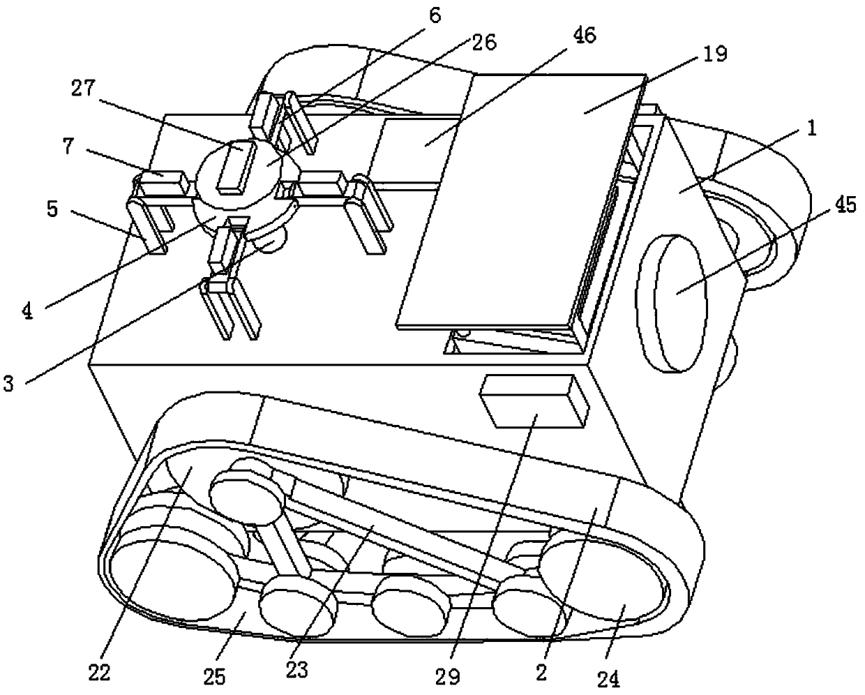 Patrol robot with obstacle crossing function