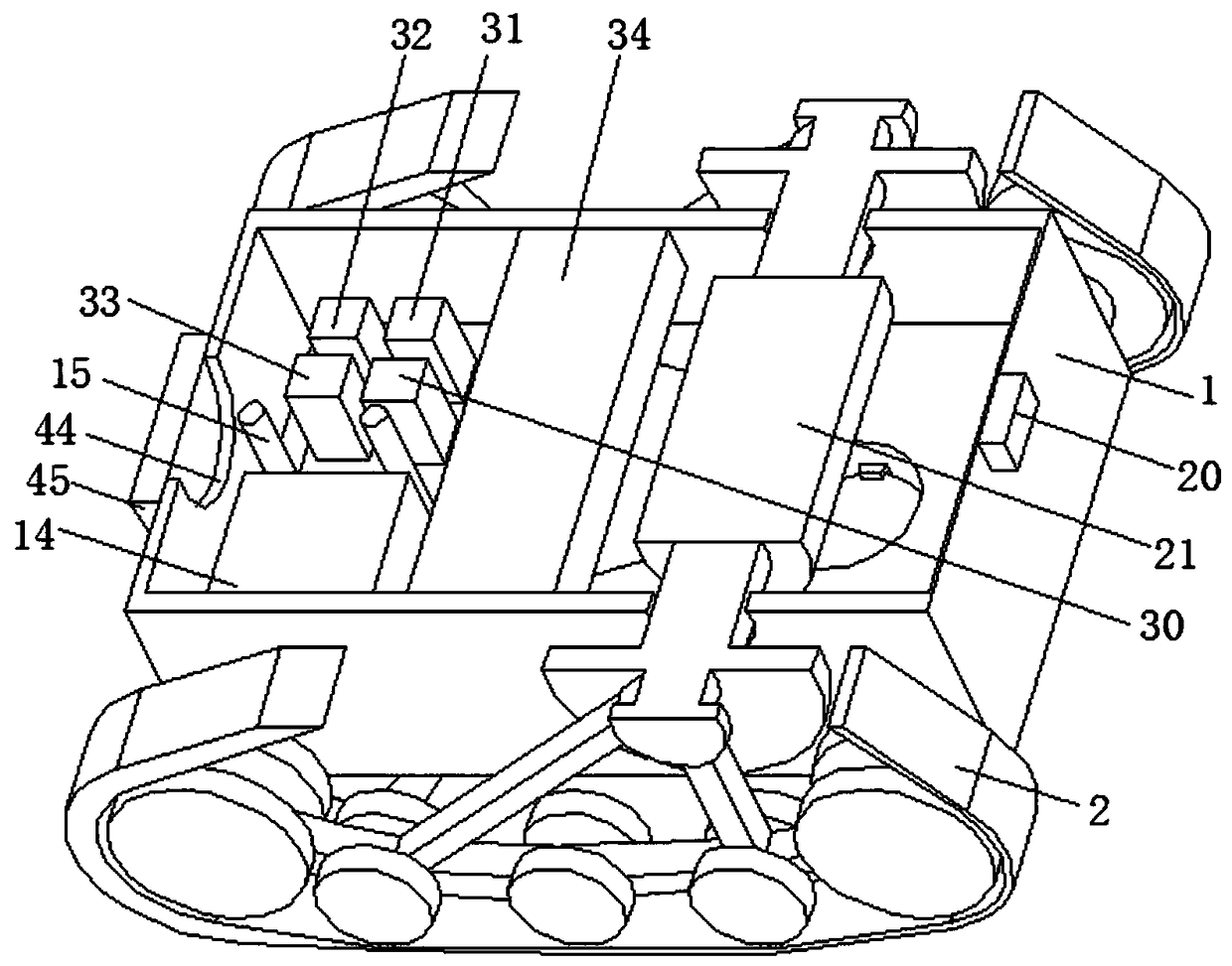 Patrol robot with obstacle crossing function