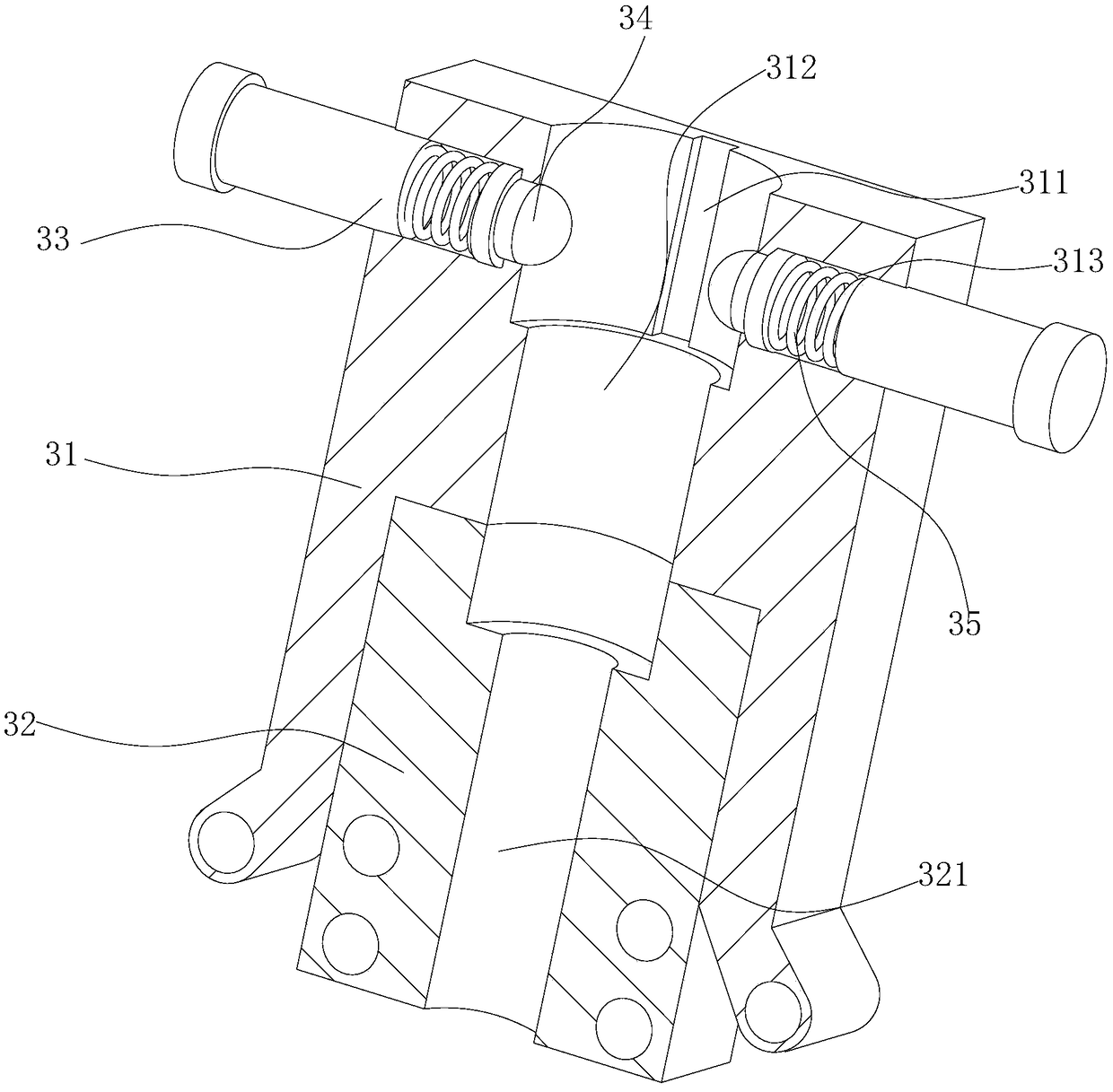 A space link type garbage cleaning device