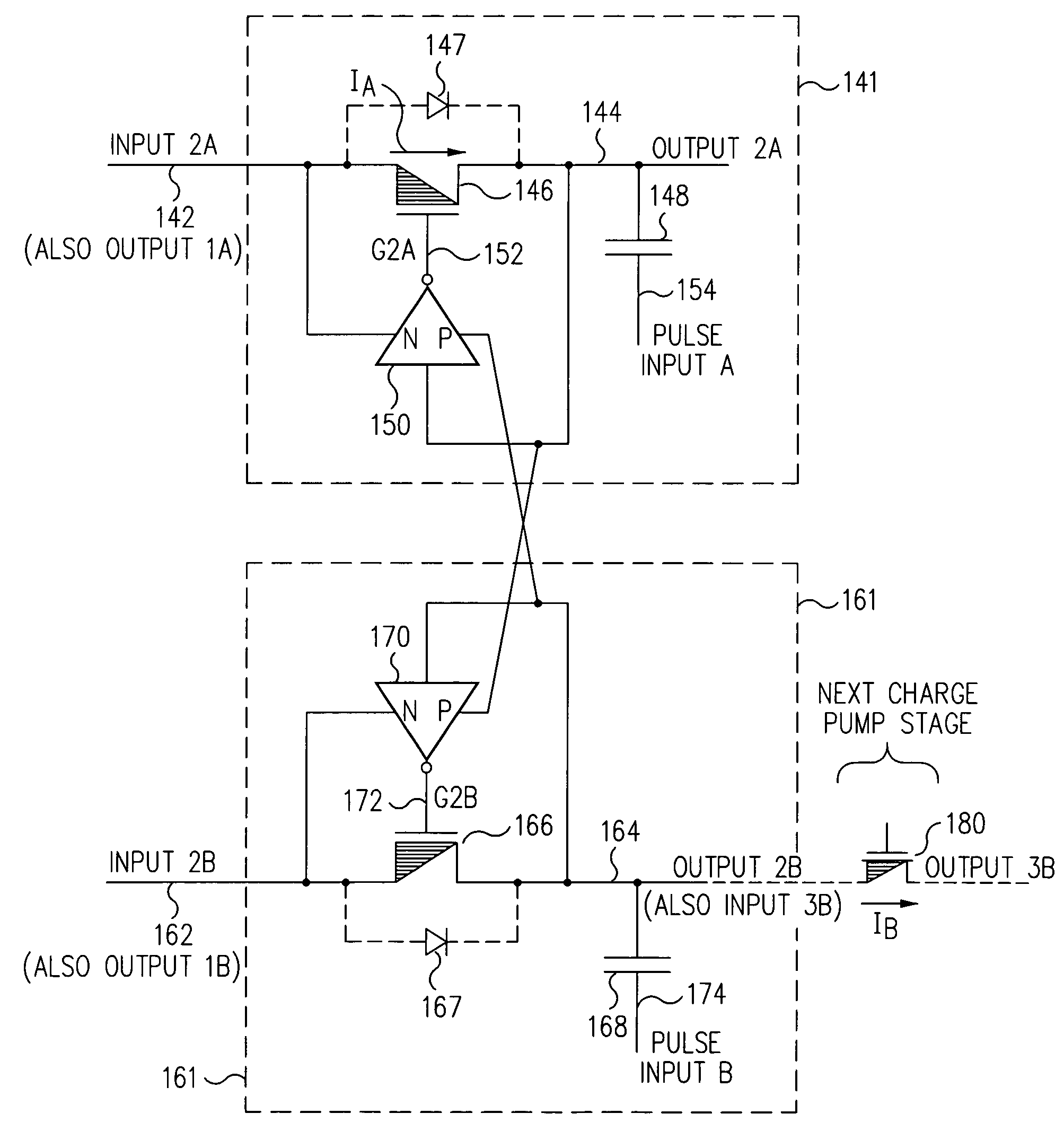 Charge pump circuit incorporating corresponding parallel charge pump stages and method therefor