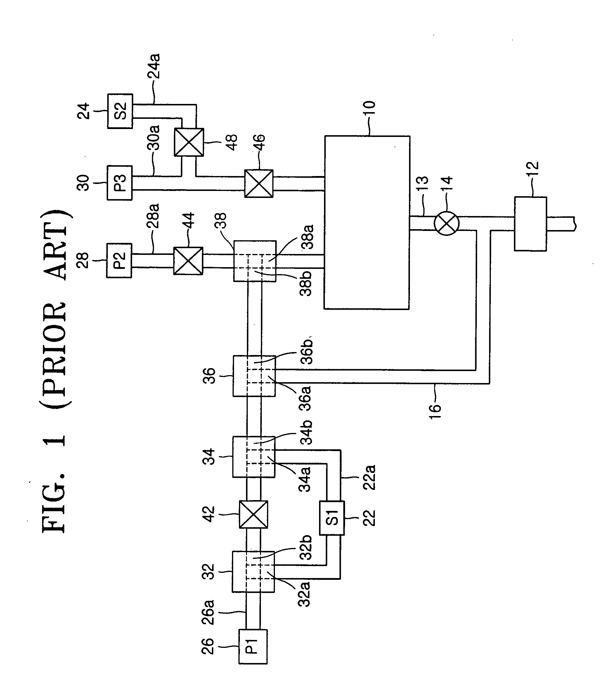 Apparatus including 4-way valve for fabricating semiconductor device, method of controlling valve, and method of fabricating semiconductor device using the apparatus