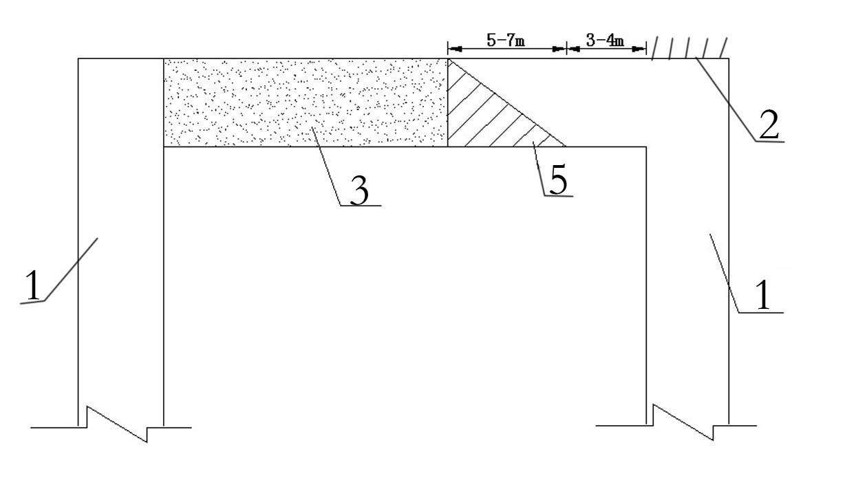 Gate roadway head-on turning transverse construction method