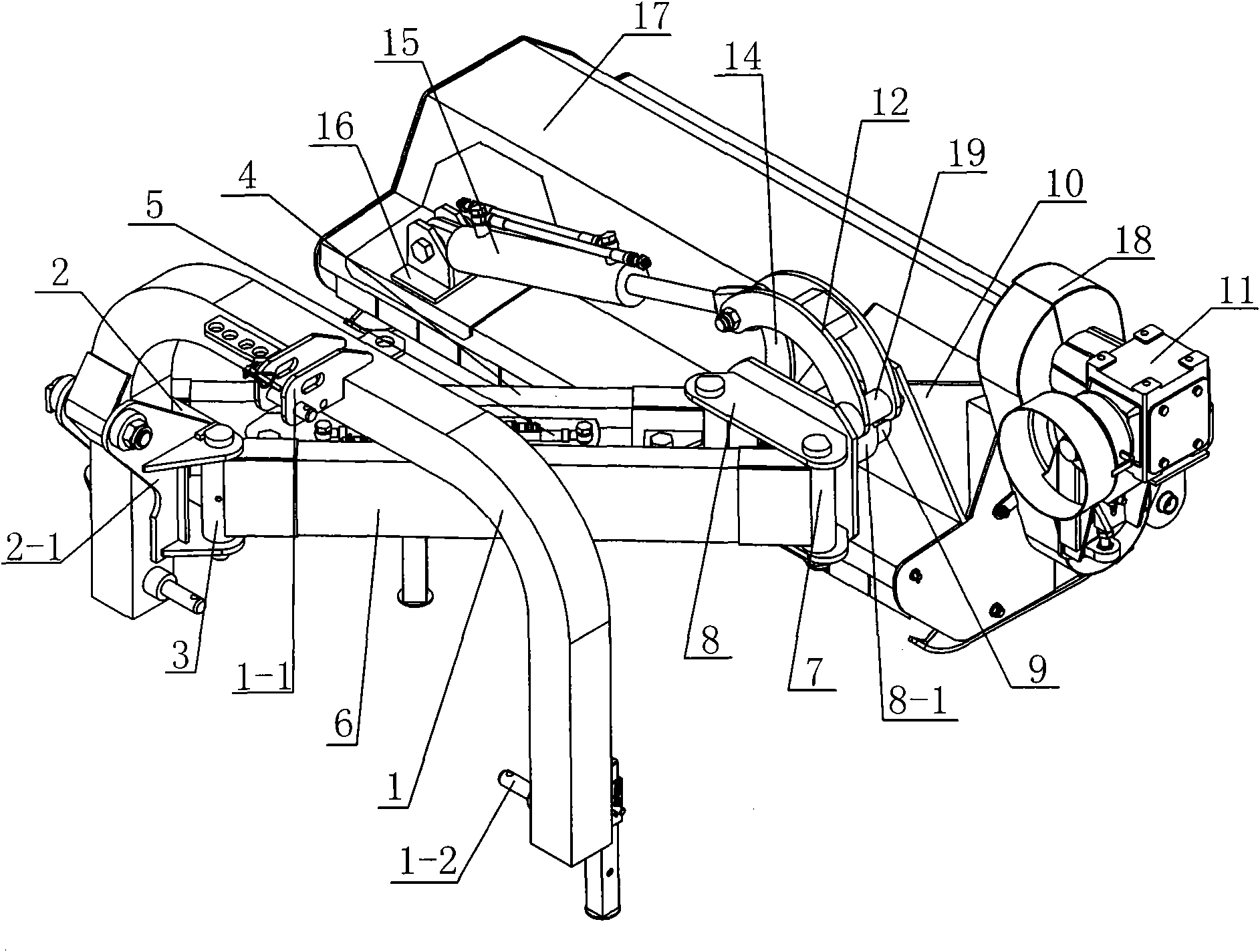 Oscillating device for brush breaker