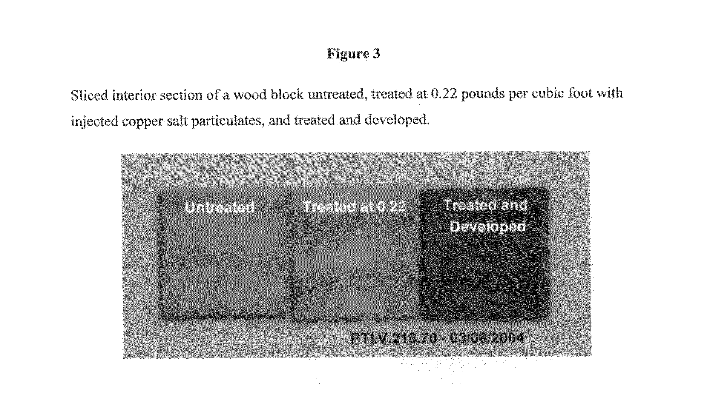 Particulate wood preservative and method for producing the same