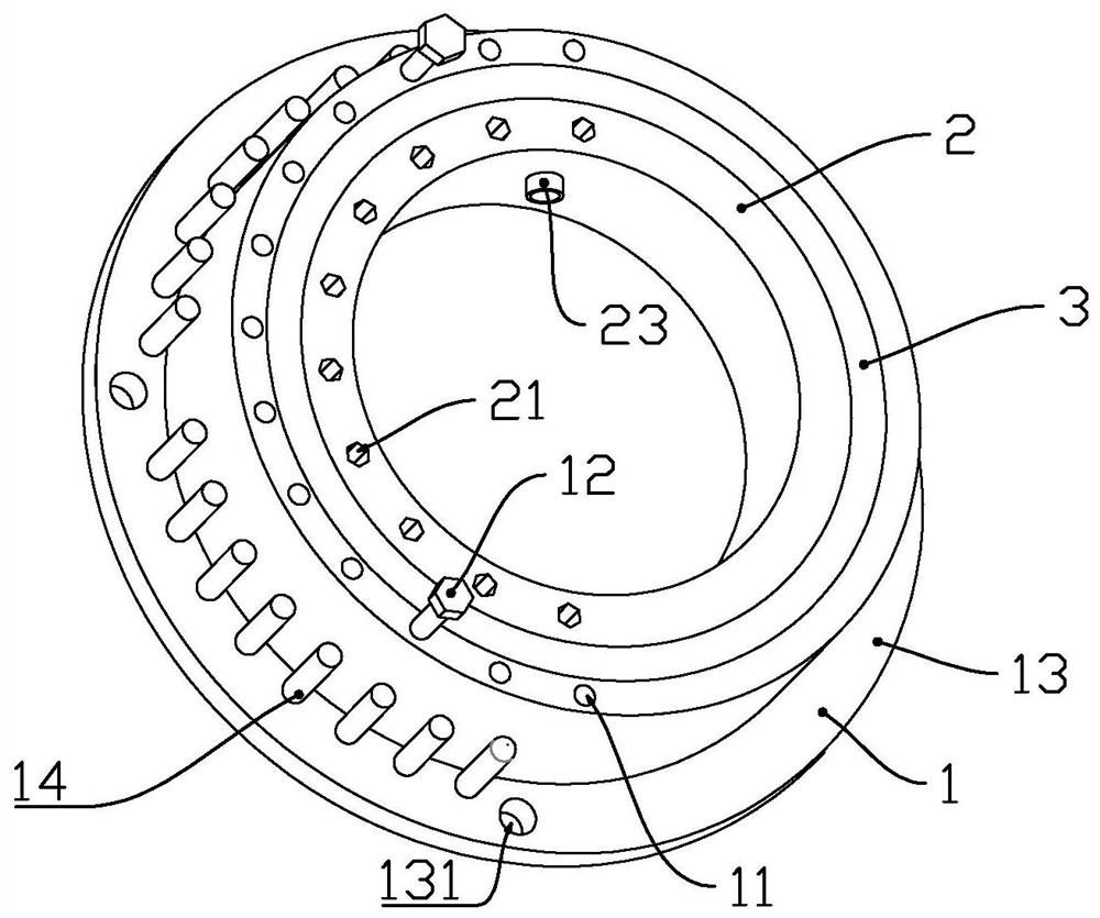 Indicating device for indicating positions of accelerator and brake of auxiliary brake accelerator stepping device