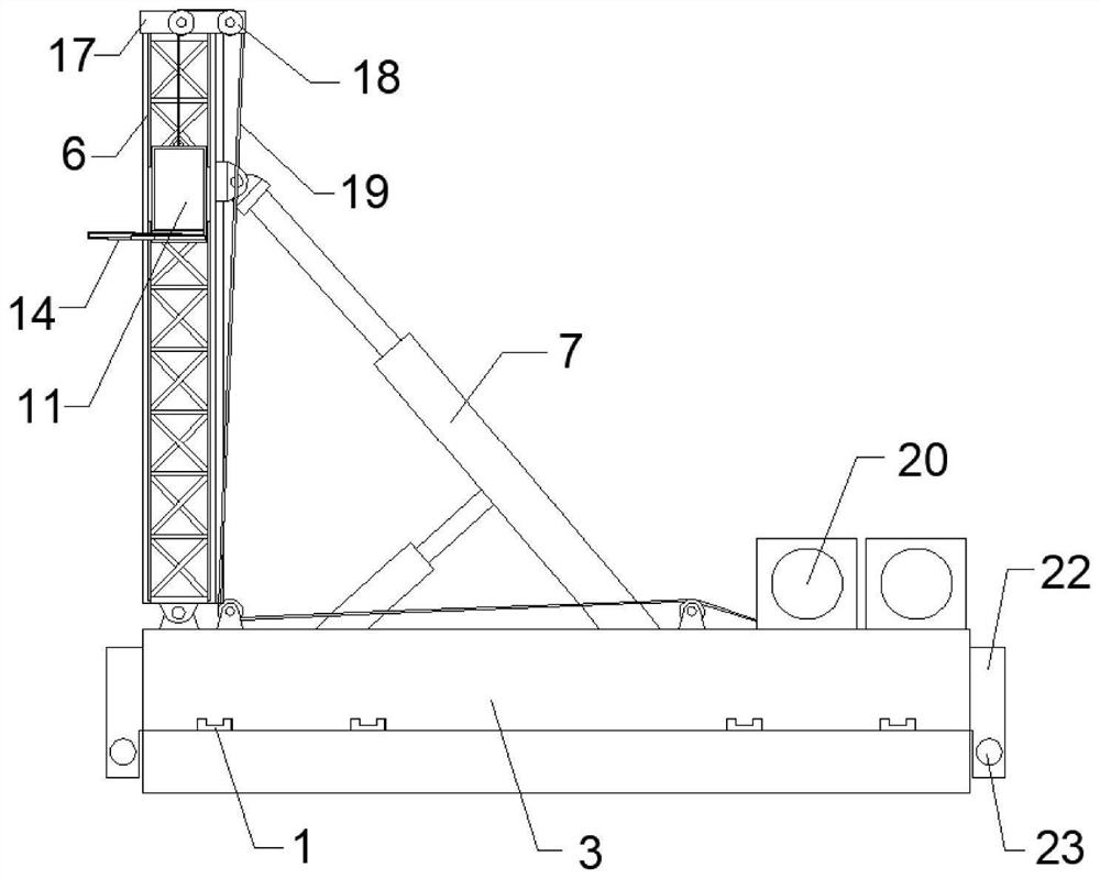 High-safety power line repair tower lifting device