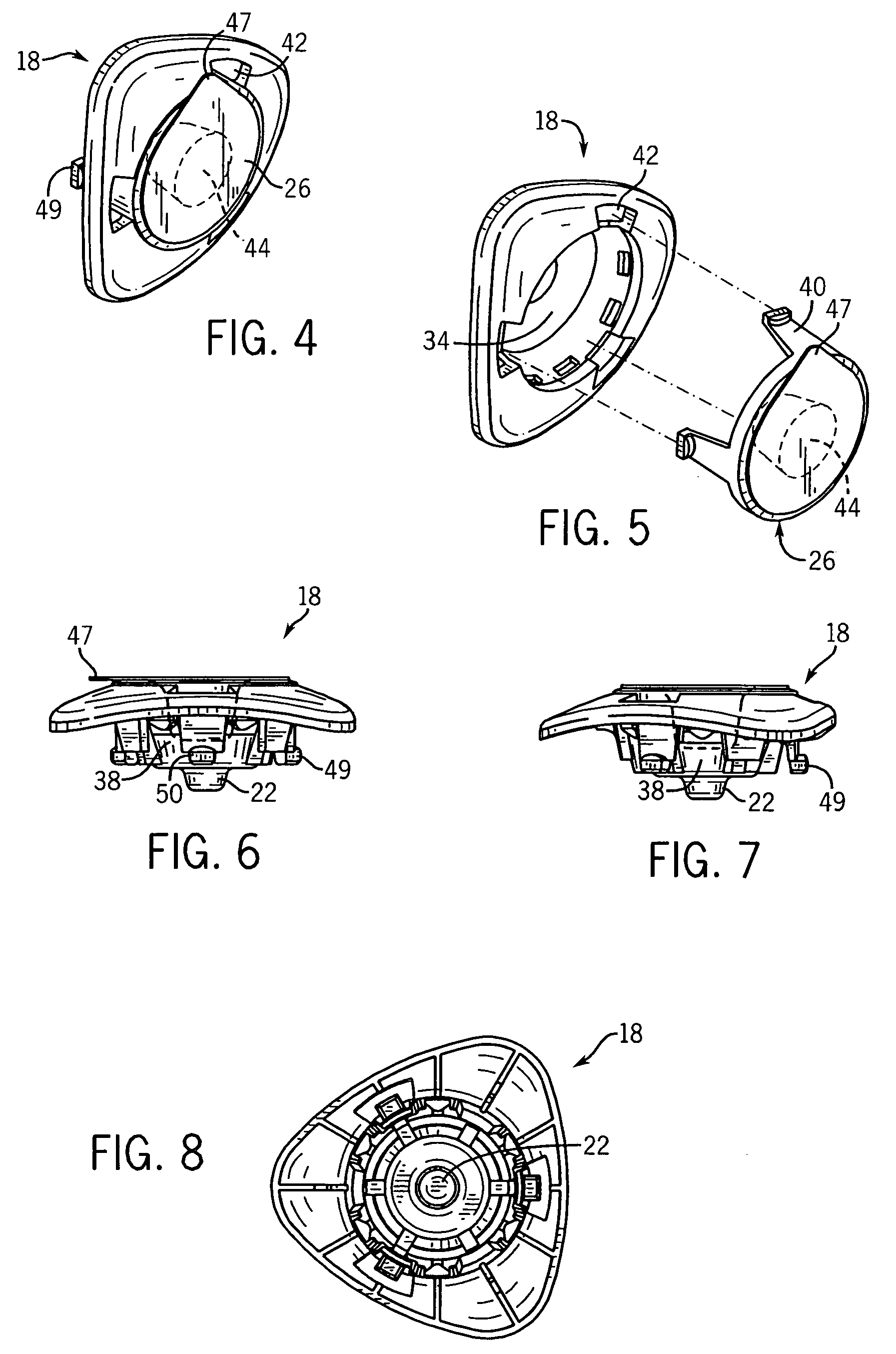 Air treatment devices with use-up indicators