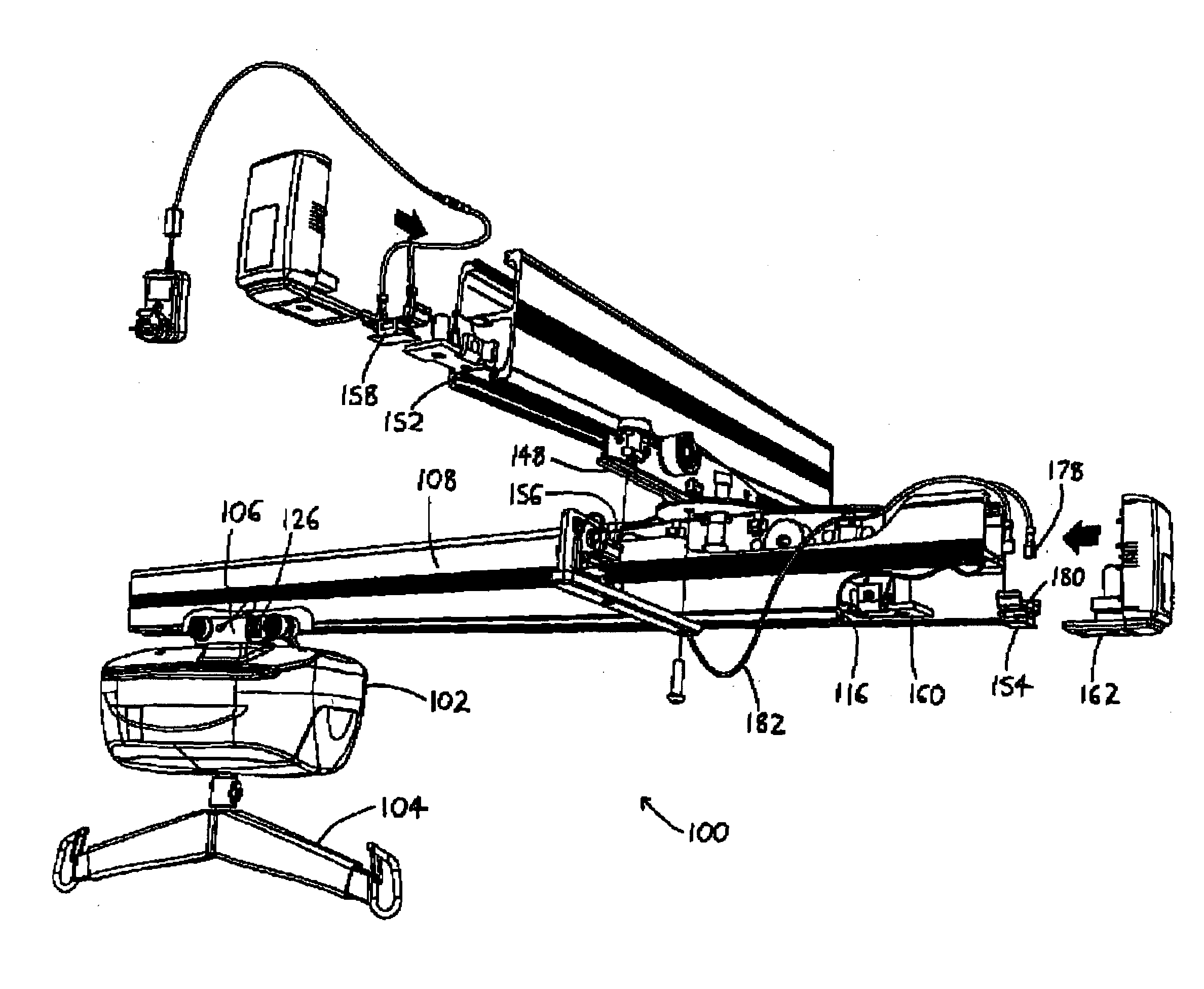 Conductive connection for track-riding patient hoists