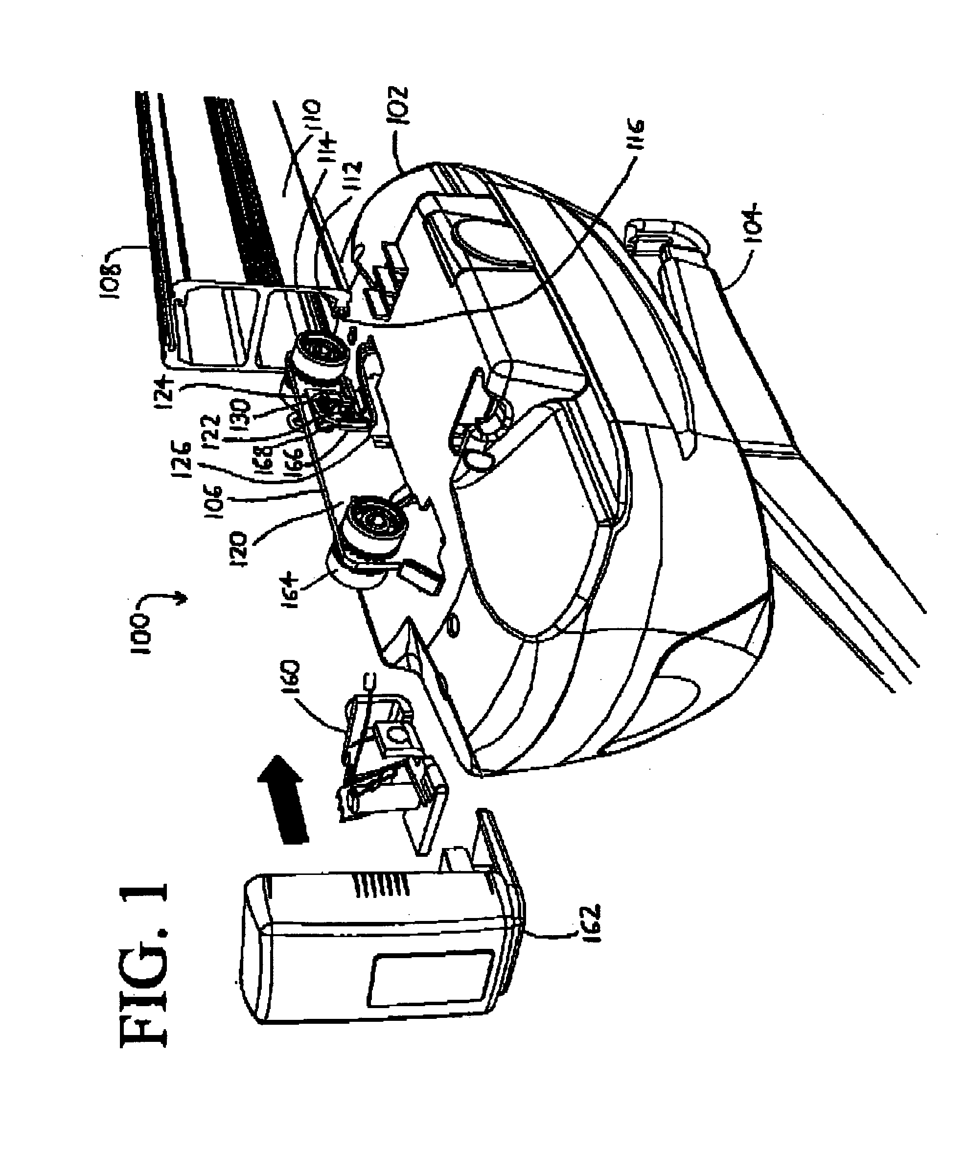 Conductive connection for track-riding patient hoists