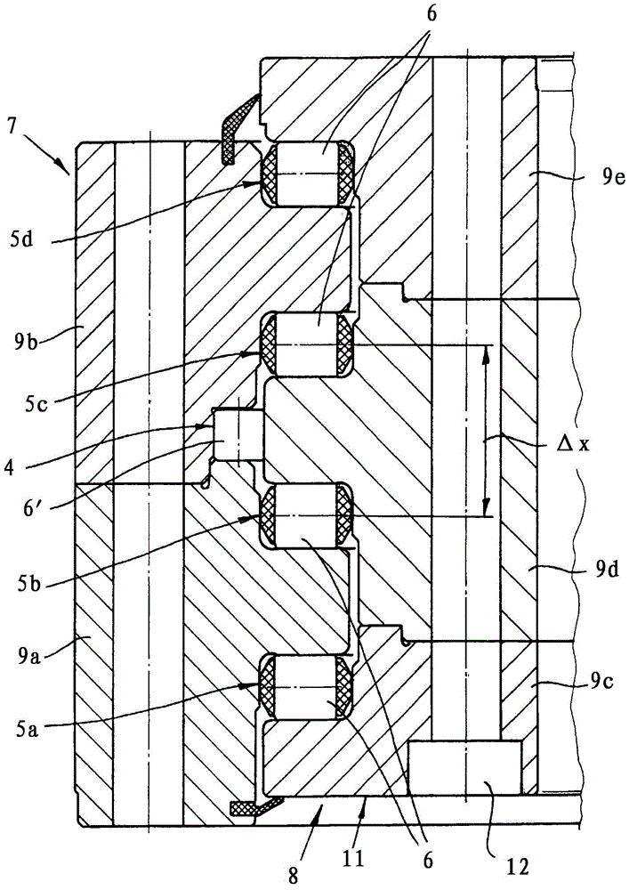 Axial-radial rolling bearing and wind power generator with the bearing