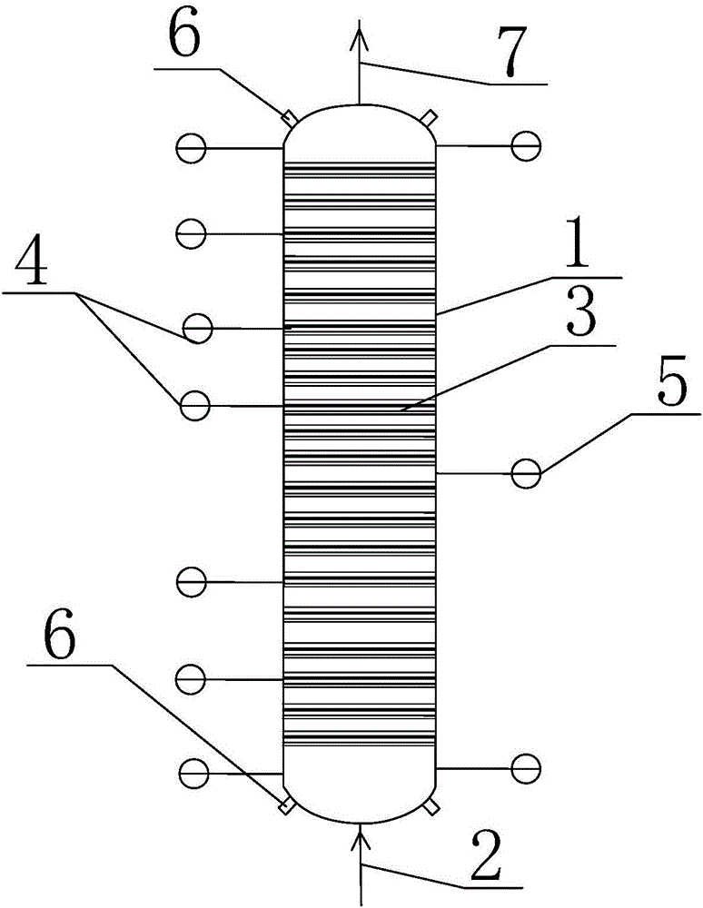 Adsorption tank applied to hydrogen peroxide purification process