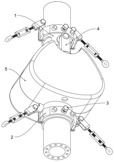 Component for reducing line lateral wind power of straight pole under extreme strong wind