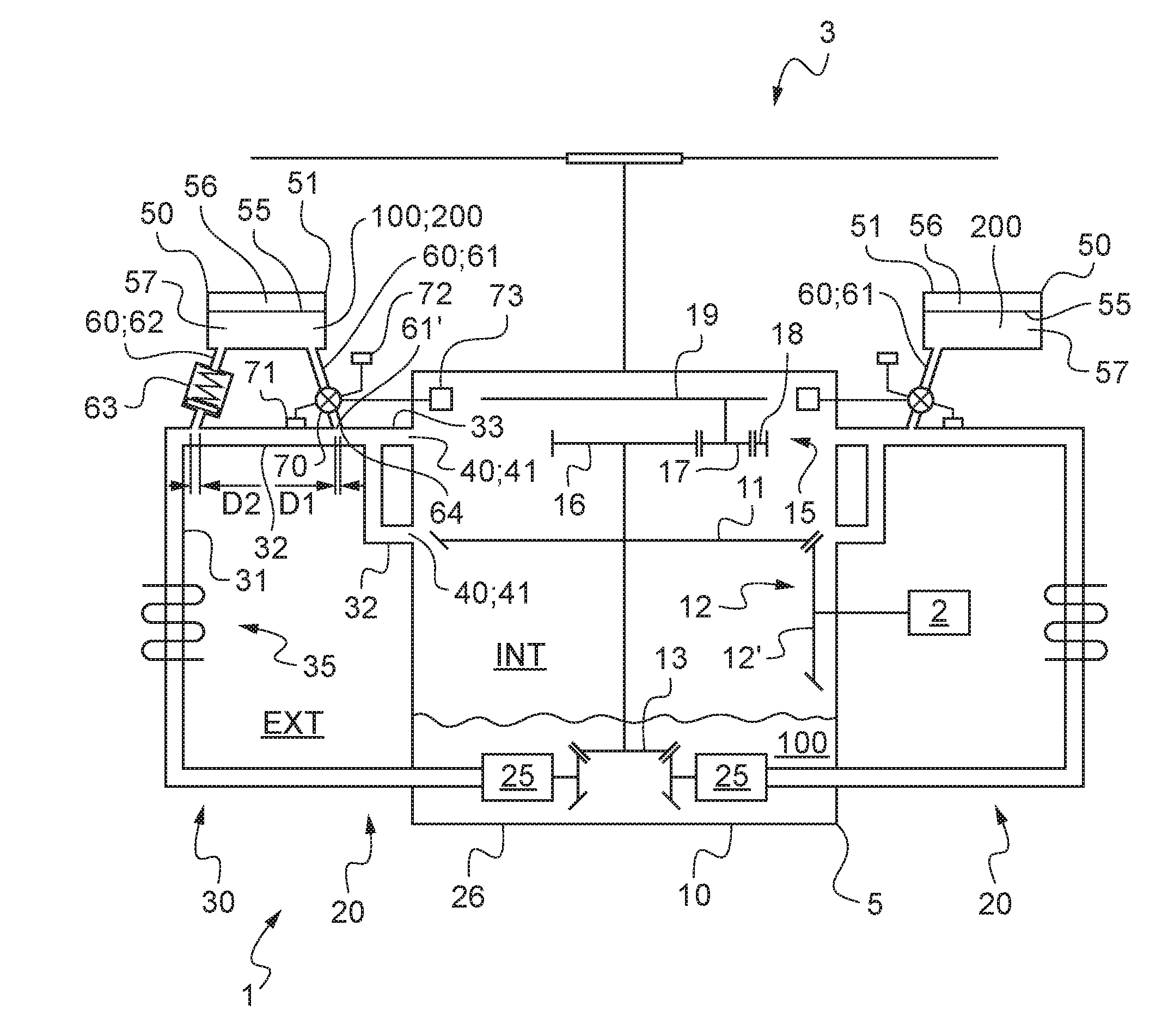 Power transmission gearbox and an aircraft