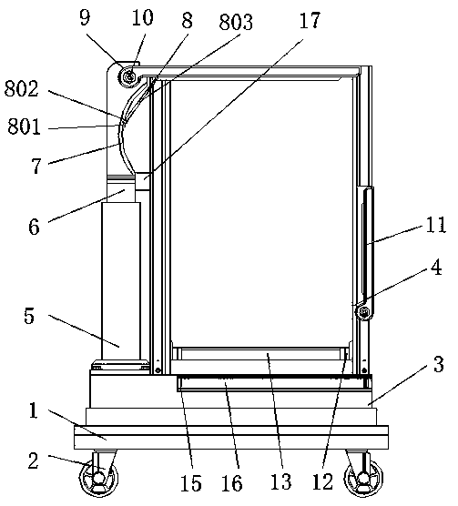 Environmental-protection garbage collection truck with extrusion structure