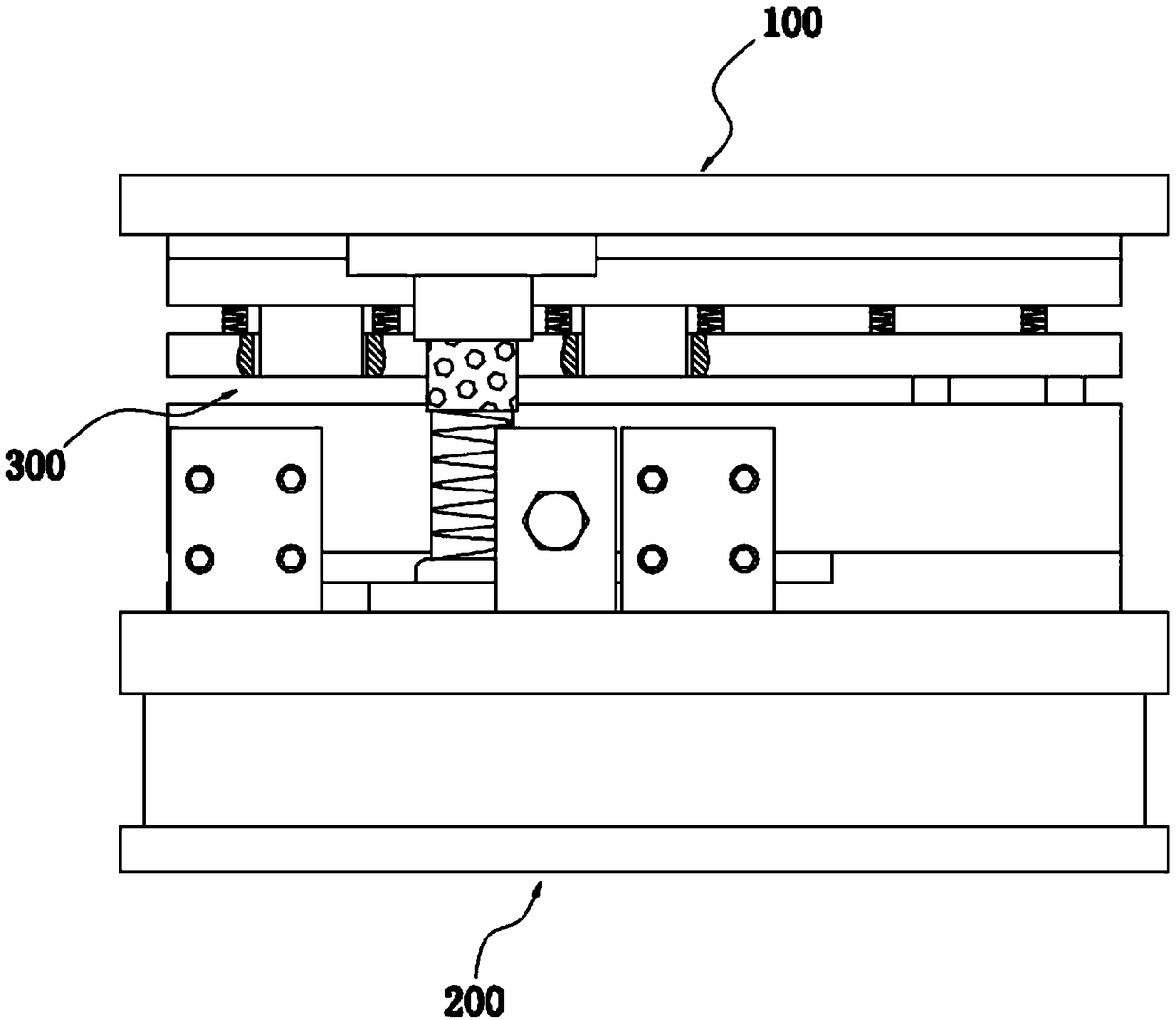 Punching die and punching method for rectangular tube