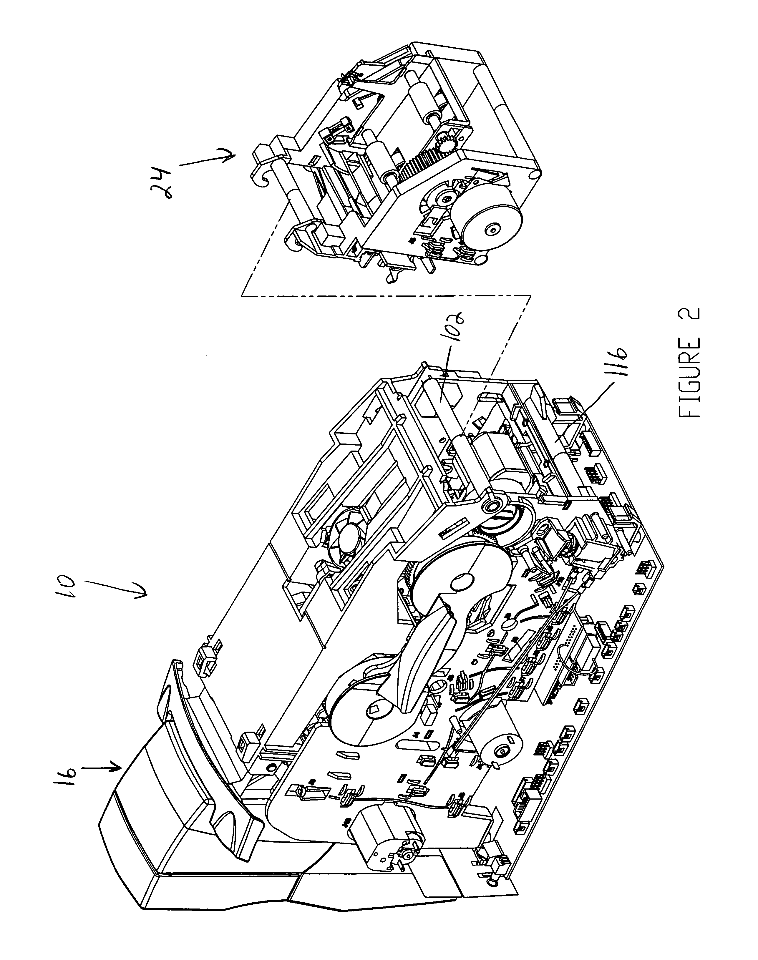 Plastic card reorienting mechanism and interchangeable input hopper