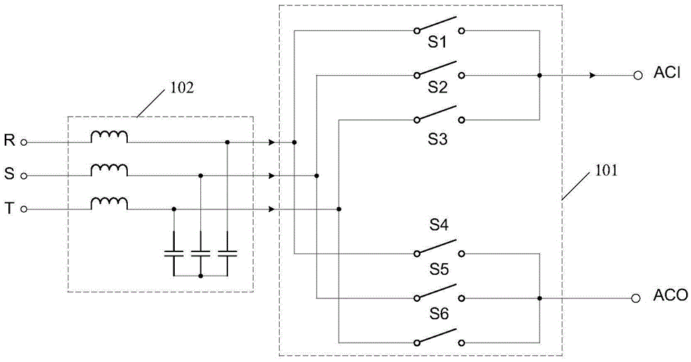 A method for controlling the output voltage of a matrix converter