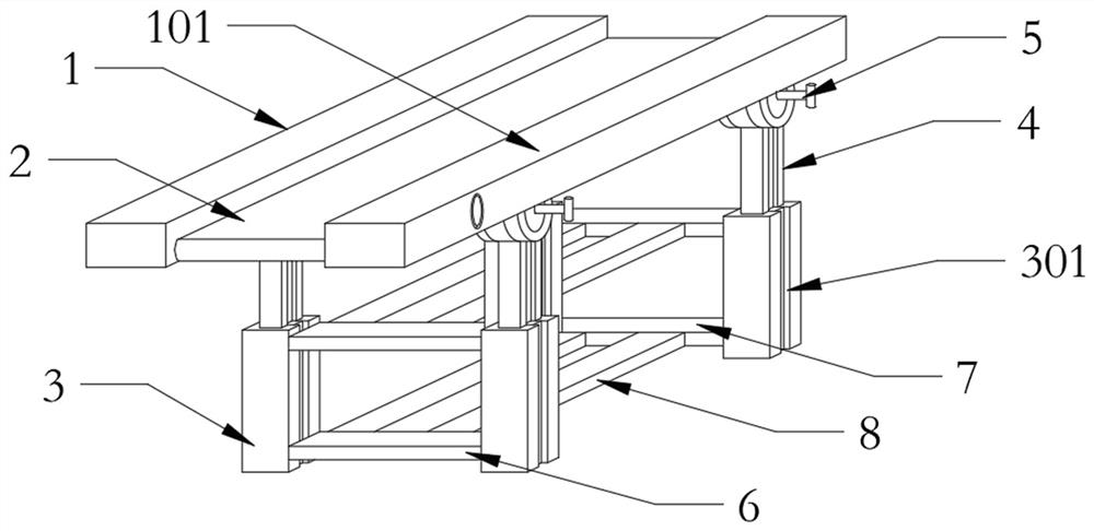 Anti-flying car structure and application method of long-distance conveyor belt transmission line