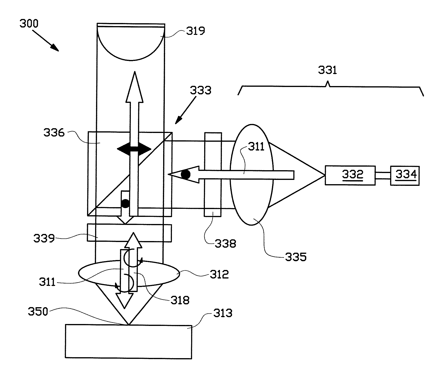 Position determination in a lithography system using a substrate having a partially reflective position mark