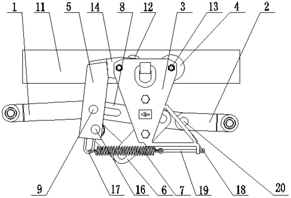 Monorail crane one-way brake vehicle