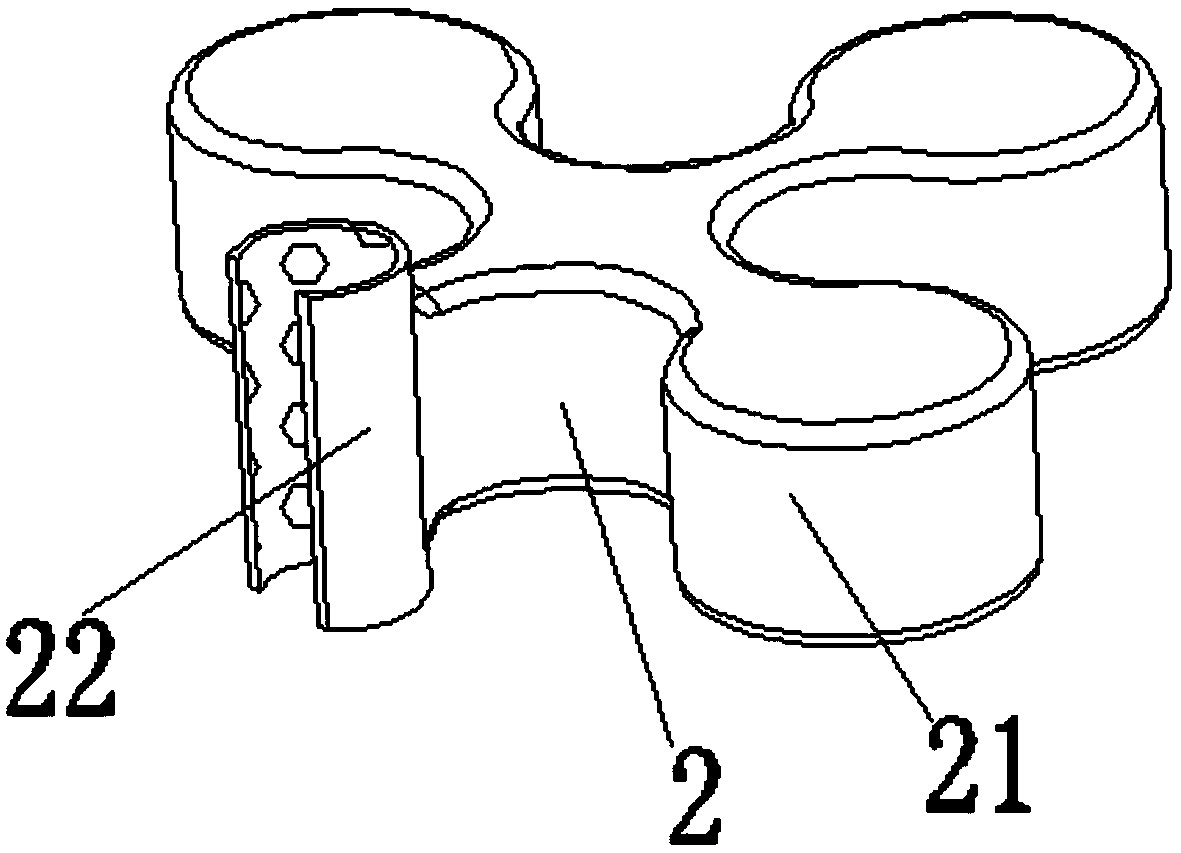 Multifunctional clover-type bedside lifting device for surgical beds