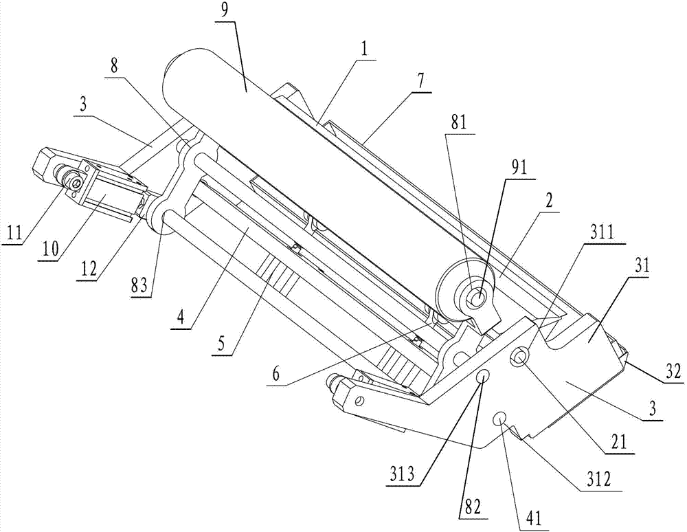 Film rolling machine and roller surface cleaning device thereof for battery pole pieces