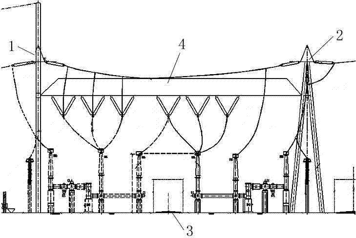 Medium-voltage side hybrid gas insulated switchgear (HGIS) distribution device for ultrahigh voltage intelligent substation