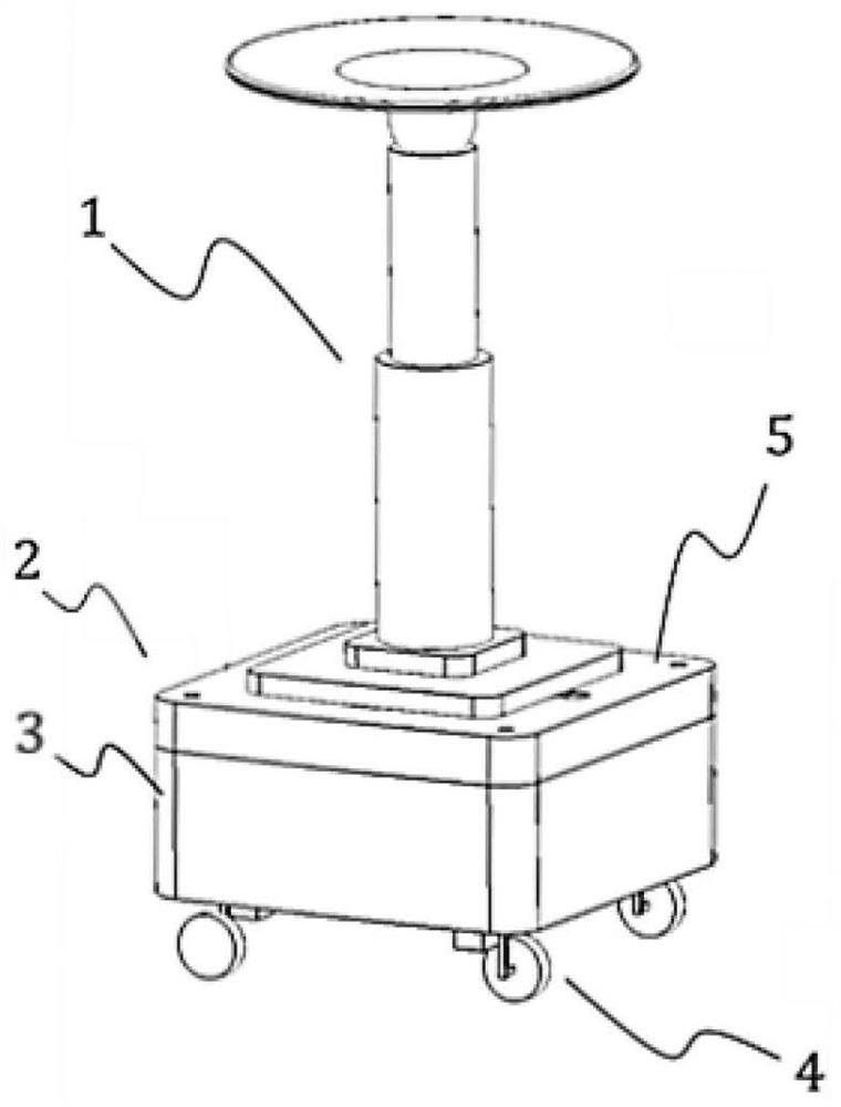 Wheeled three-dimensional mobile support flexible tooling structure