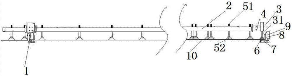 Sheet material thickness measurement device