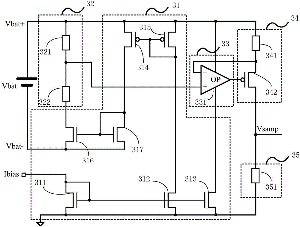 Battery voltage sampling circuit, battery voltage sampling method, and battery pack voltage detection system