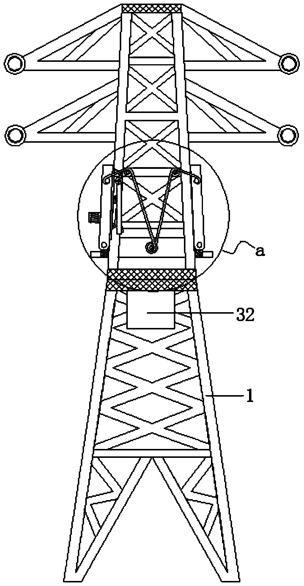 Solar power transmission tower