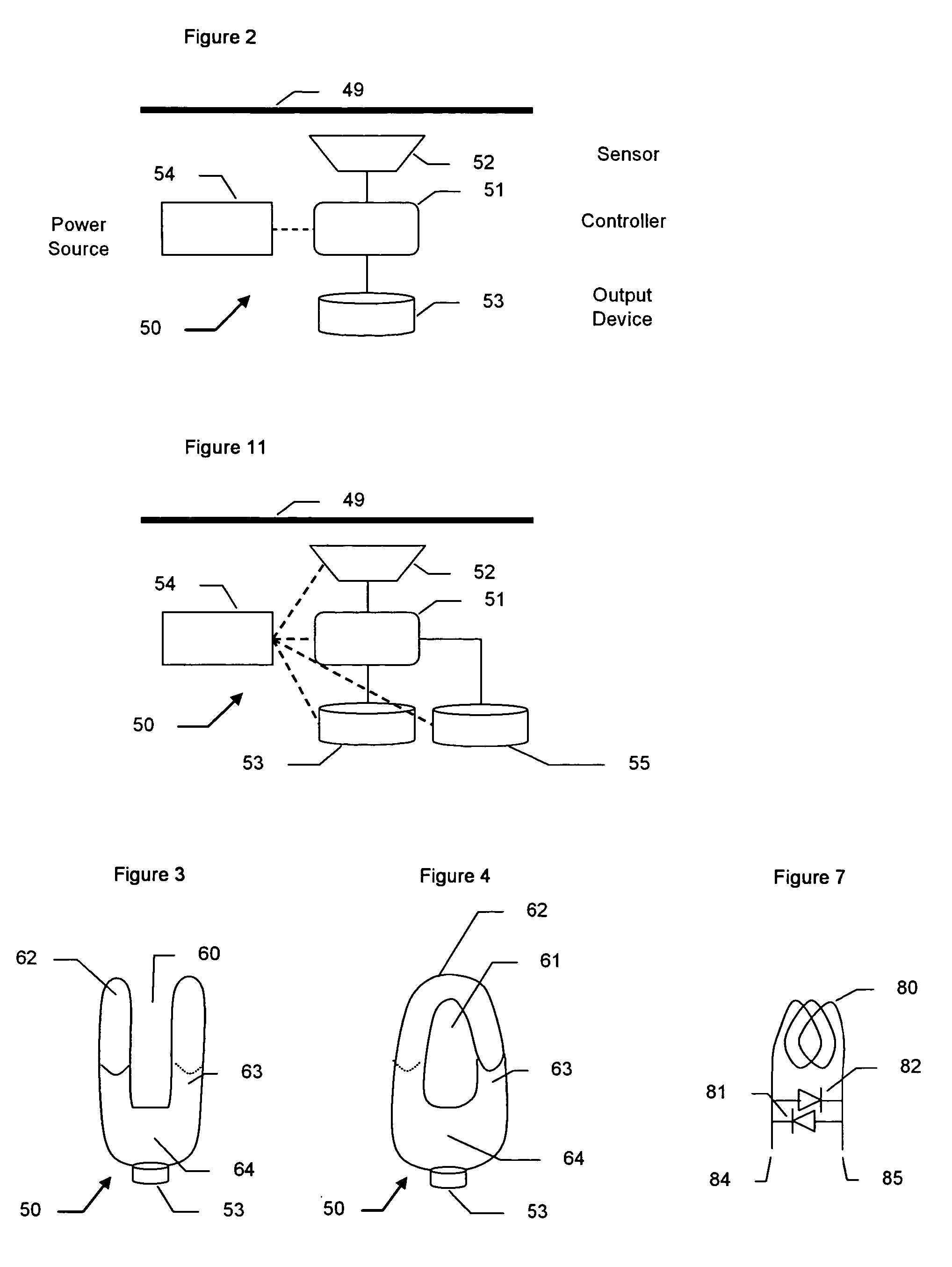 Power line property measurement devices and power line fault location methods, devices and systems