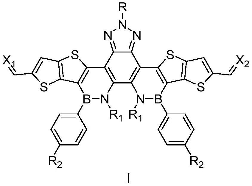 Benzotriazole boron nitrogen derivative small molecular material and application thereof in organic electronic device