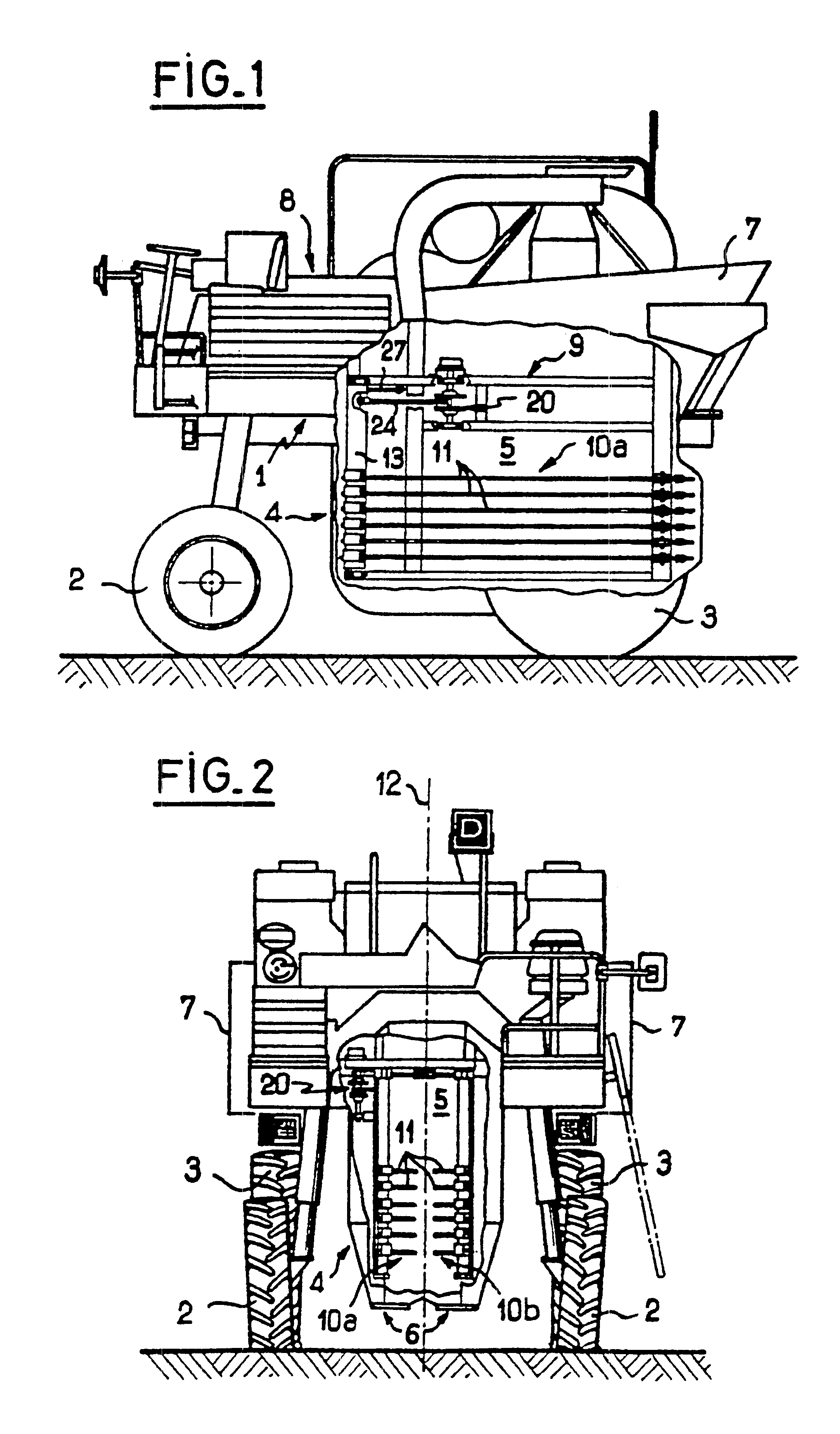 Machine for harvesting fruit and berries and the like from fruit trees and bushes planted in a row, and shaker rod for a machine of this kind