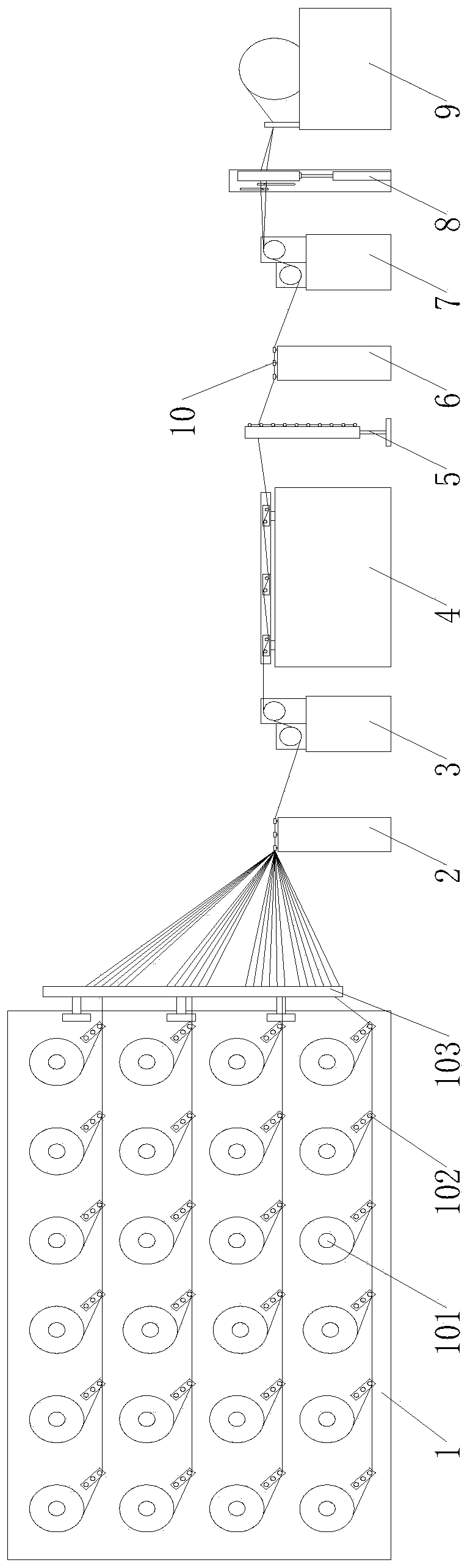 Nylon mother yarn warping method and nylon mother yarn warping device