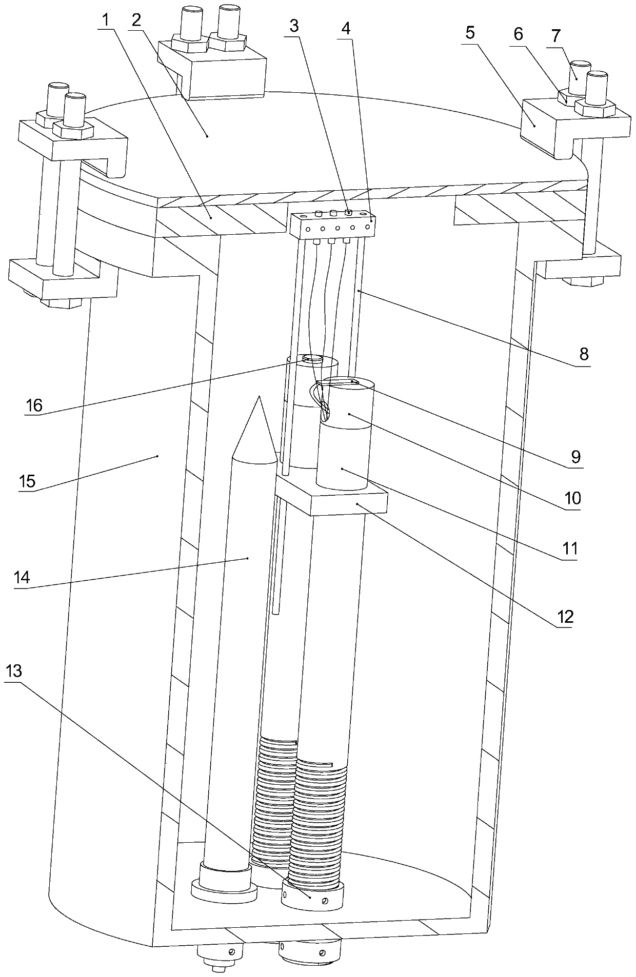 Knock-resistant testing device and experimental method thereof