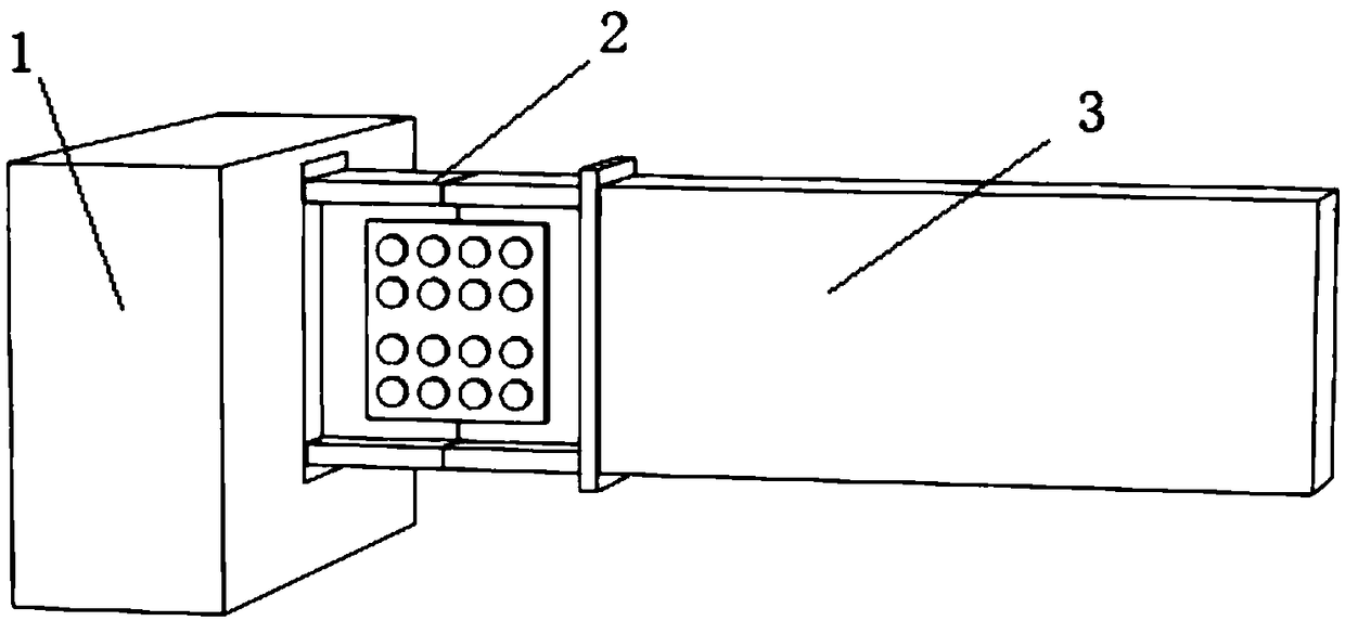 Fabricated concrete main beam and secondary beam joint and construction method