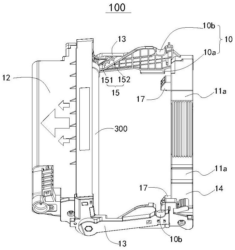 Drum frame, developing box and processing box