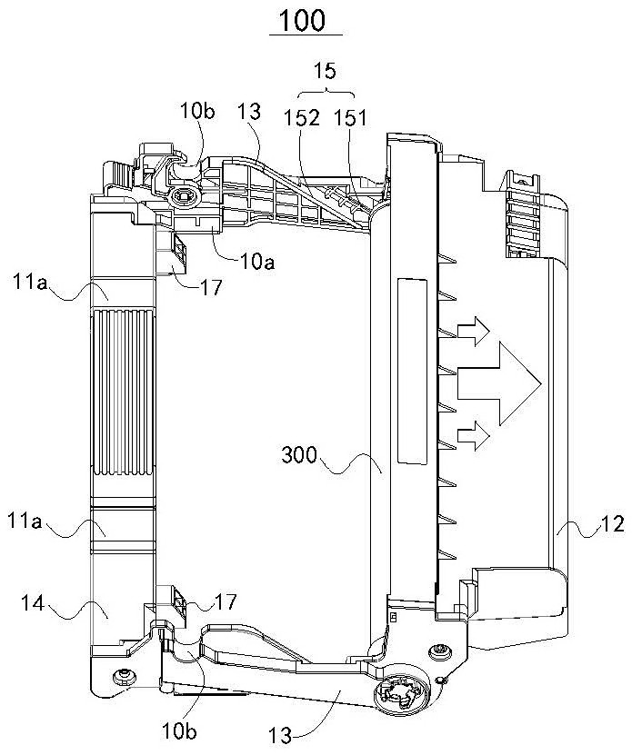 Drum frame, developing box and processing box