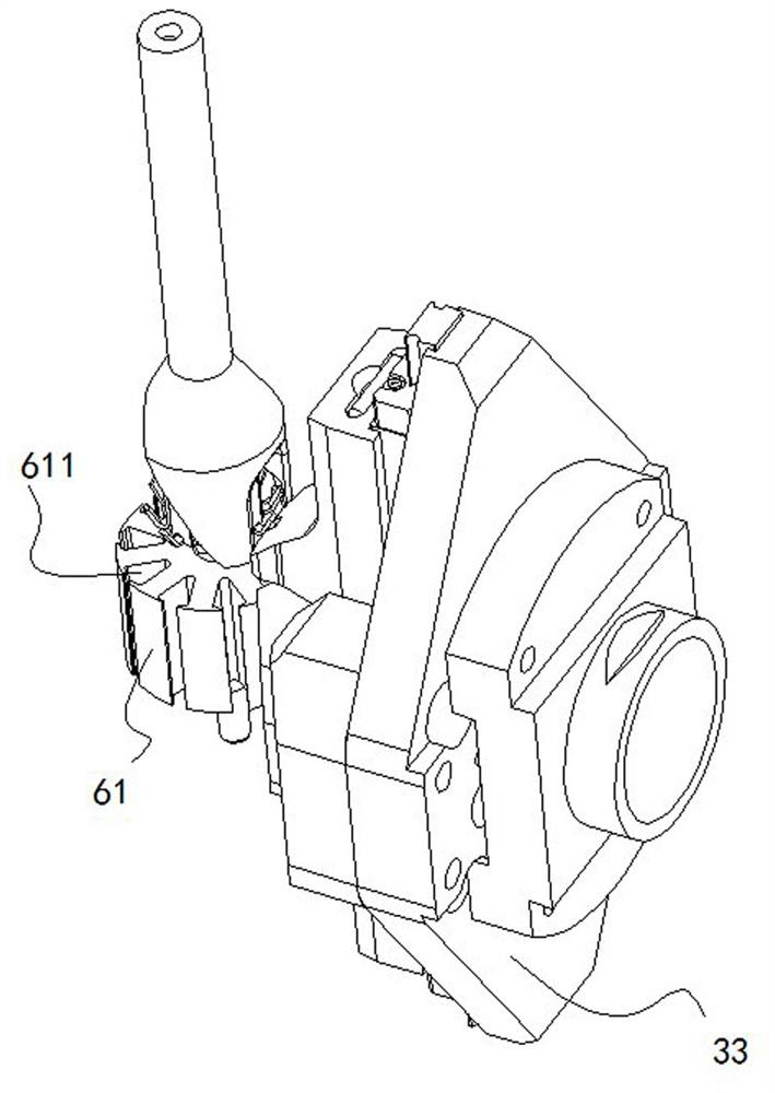 Telescopic motor rotor winding device