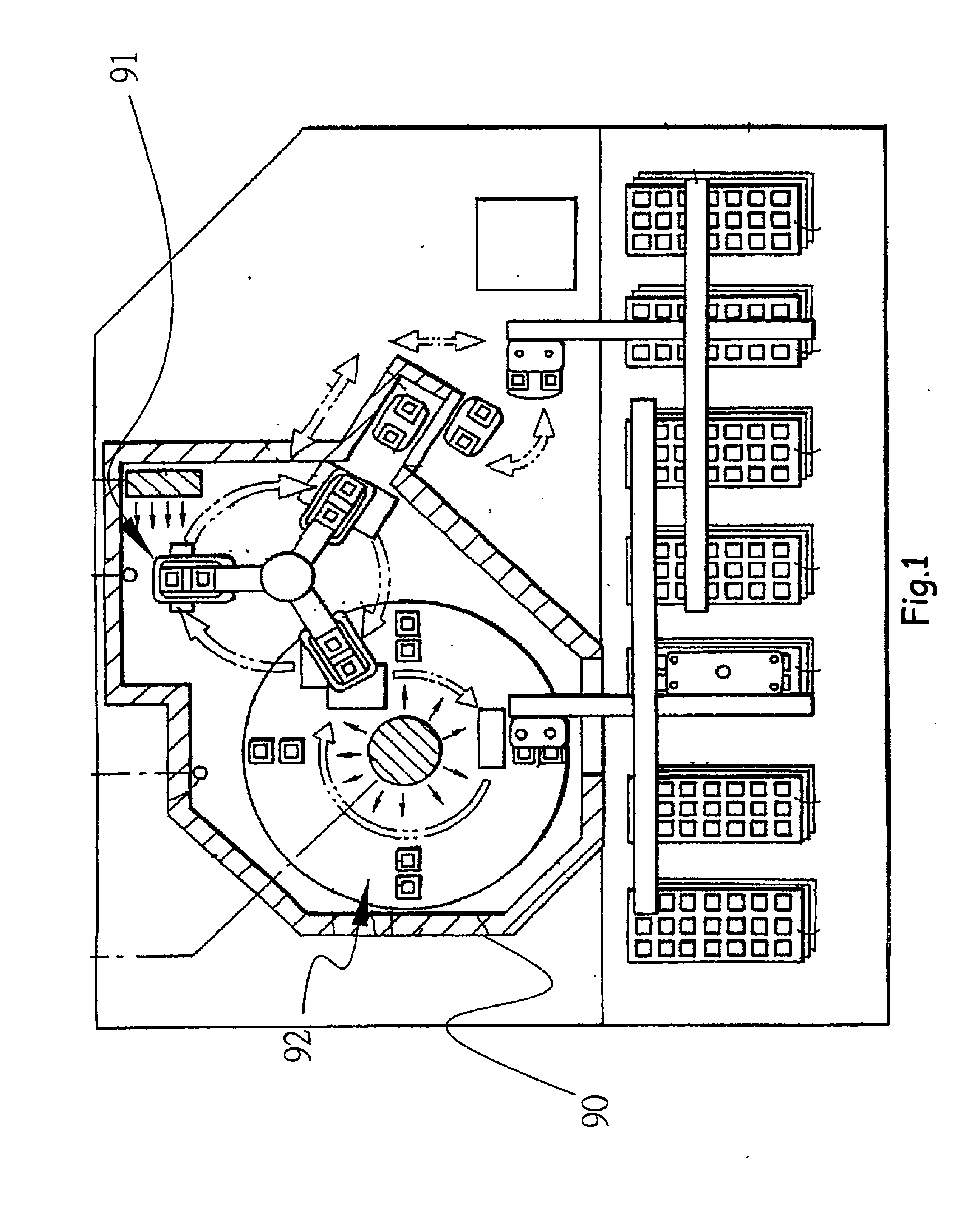 Test Apparatus with Sector Conveyance Device