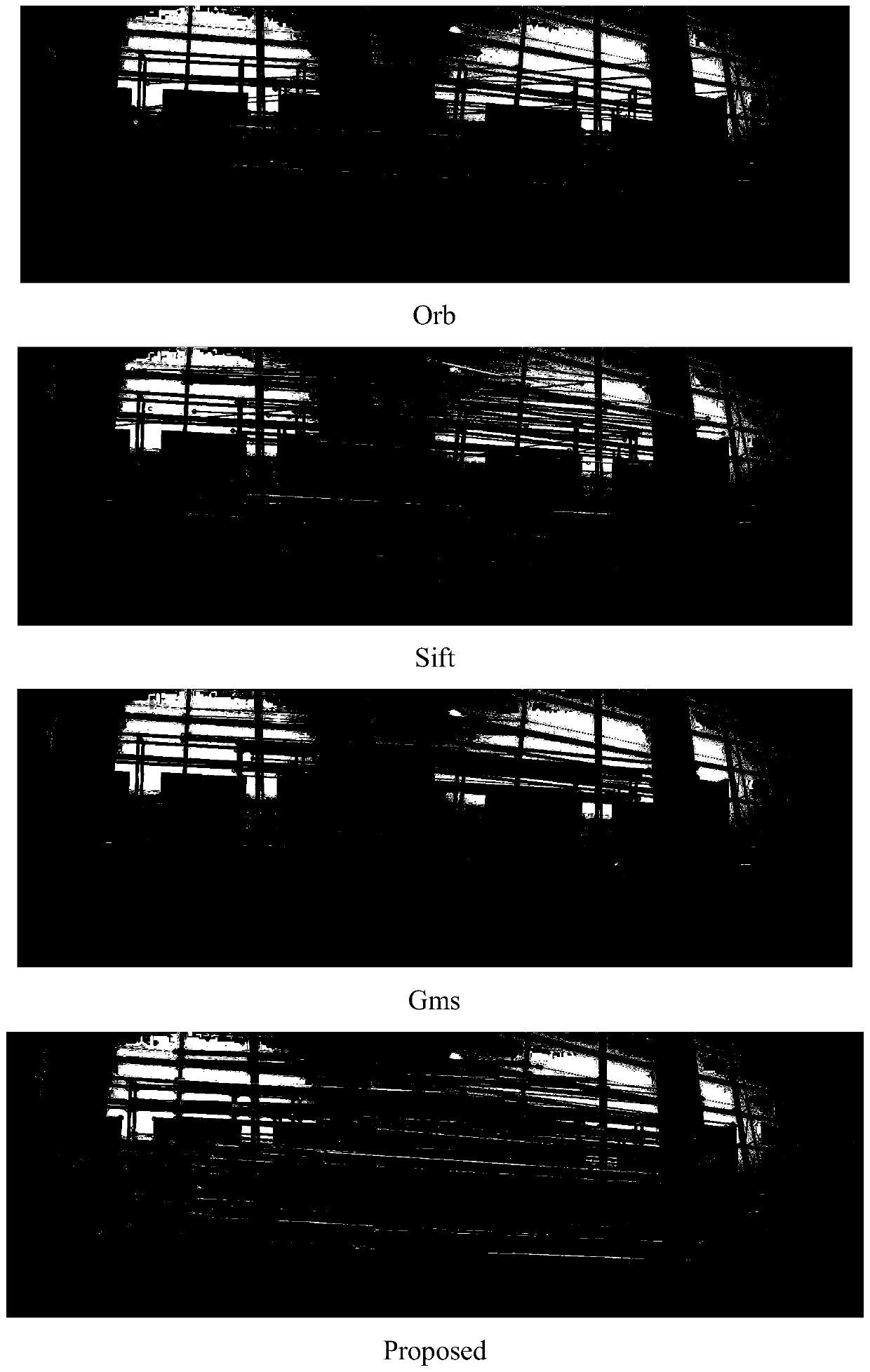 Image splicing method based on feature points, virtual reality system and camera