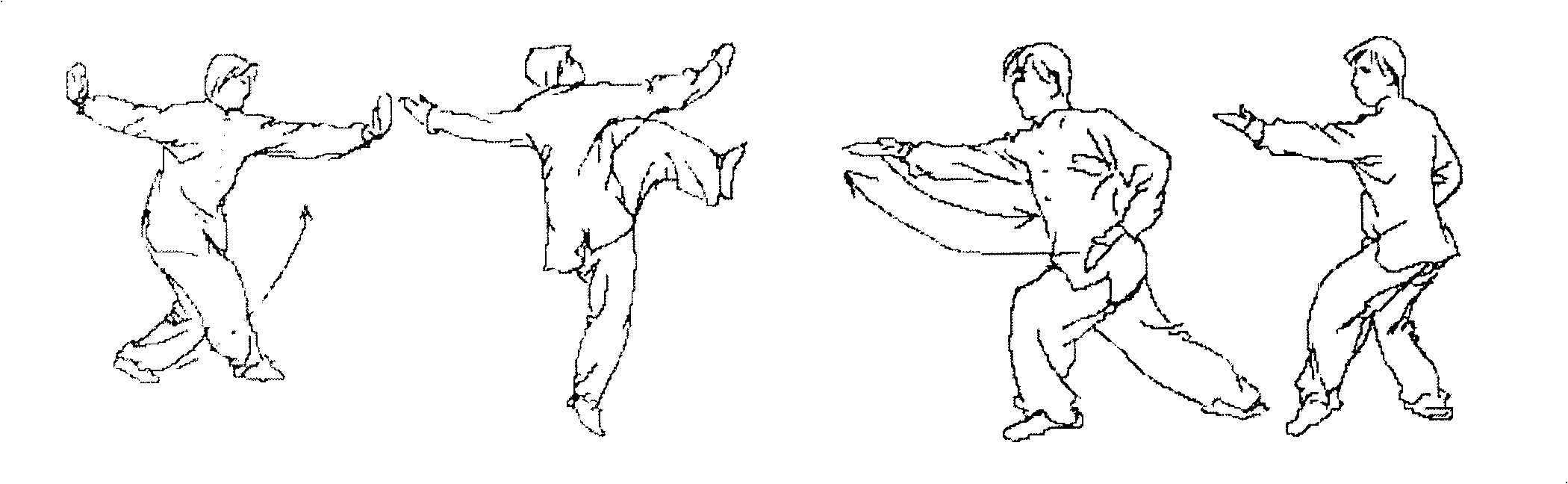 Forming and editing method for three dimension martial art actions based on draft driven by data