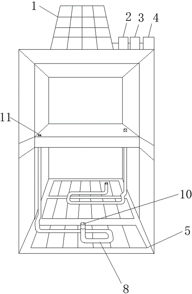 Solar floor heating device