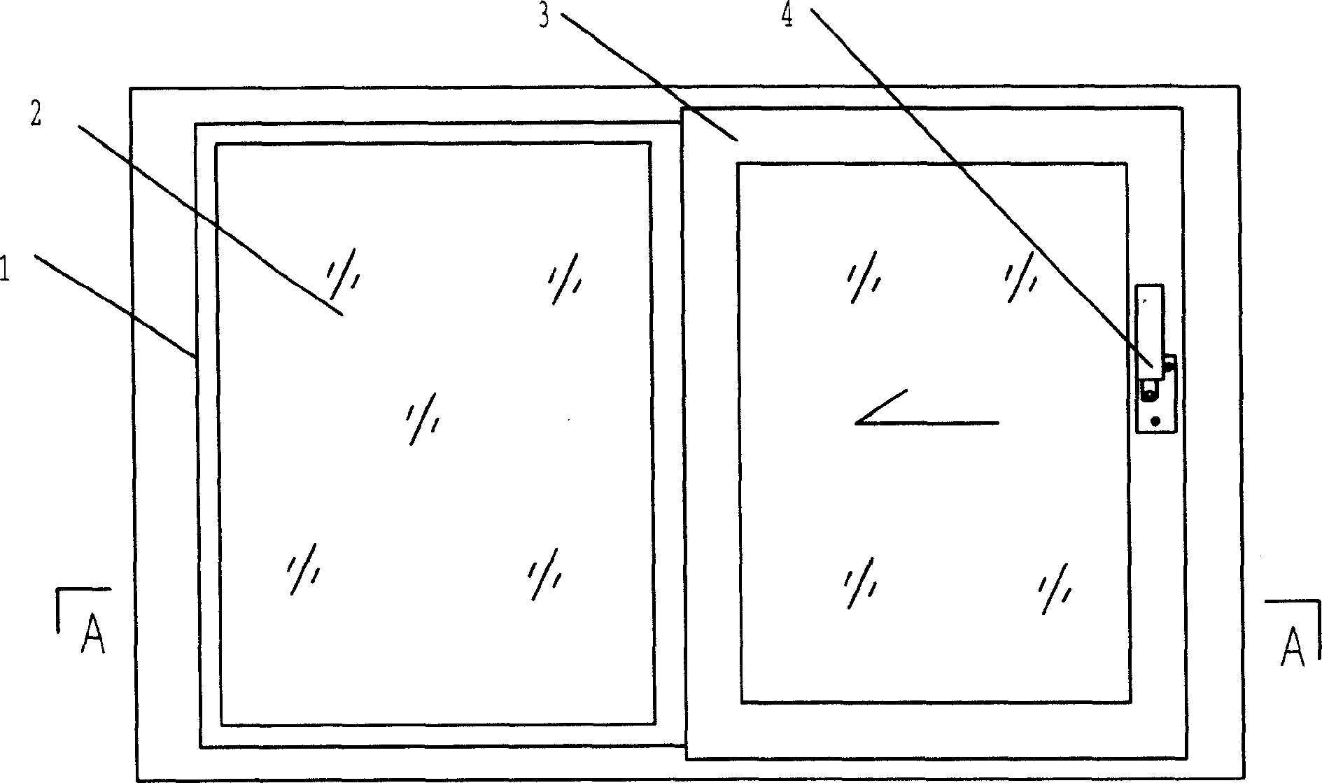 Sliding window with high sealing performance