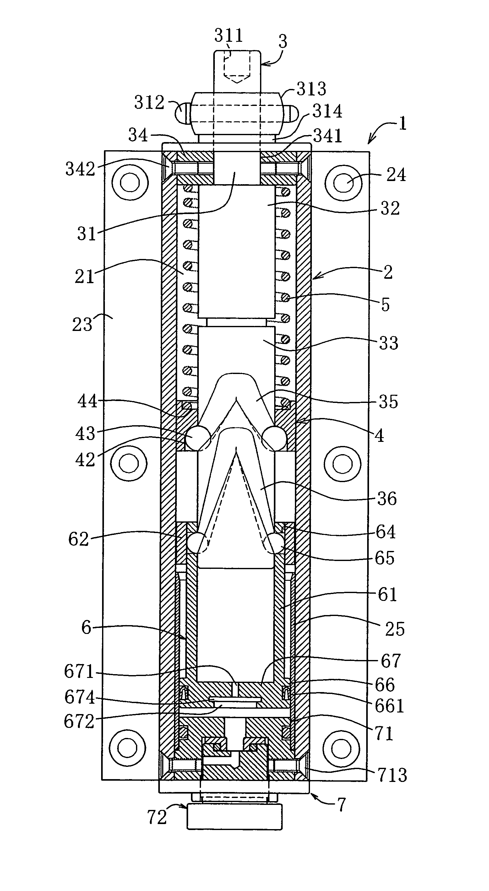 Automatic door closing hinge and double swing door structure