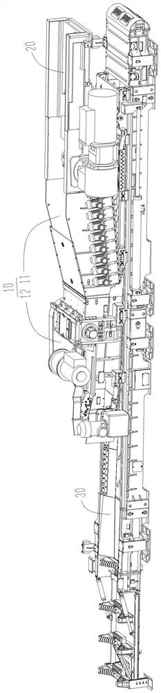 Gate road rolling shaft type sieving, crushing and transferring device