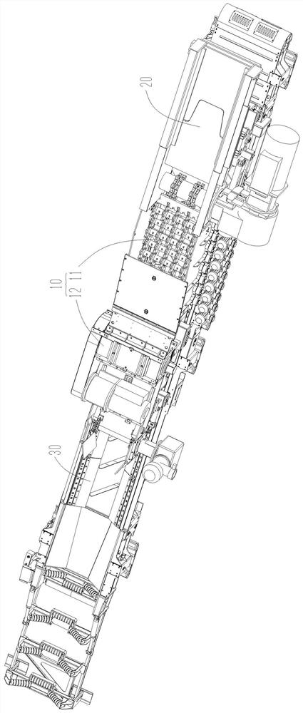 Gate road rolling shaft type sieving, crushing and transferring device