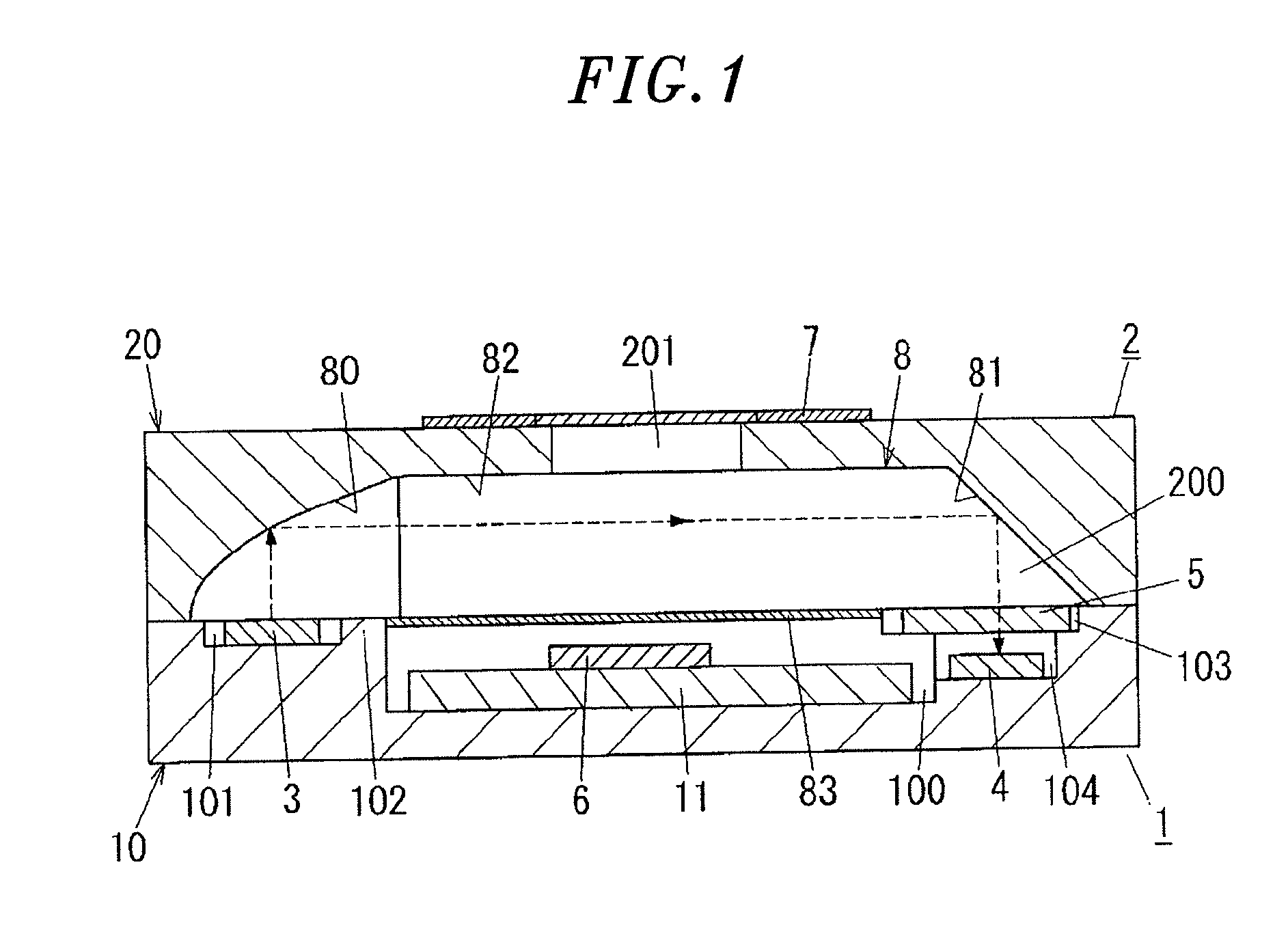 Gas component detection device